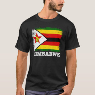T-shirt Drapeau vintage Zimbabwe Drapeau rétro Zimbabwe