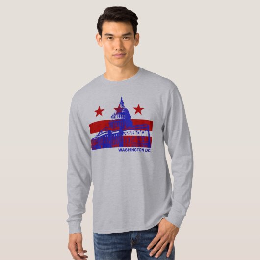 T-shirt Drapeau Washington DC (Devant entier)