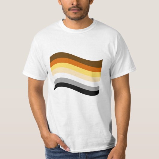 T-shirt Drapeau Wavy de la fierté de l'ours (Devant)