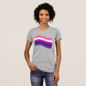 T-shirt Drapeau Wavy Genderfluide Fide (Devant entier)