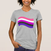 T-shirt Drapeau Wavy Genderfluide Fide (Devant)