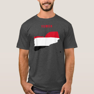 T-shirt Drapeau yéménite à l'intérieur de la carte du Yéme