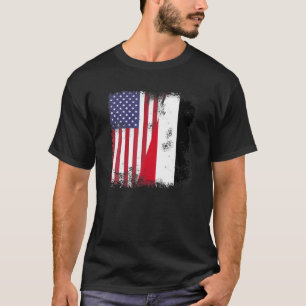 T-shirt Drapeau yéménite à moitié yéménite Vintage Yemen