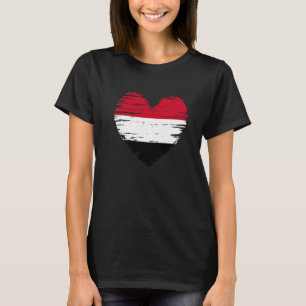 T-shirt Drapeau yéménite du coeur du Yémen Fierté yéménite