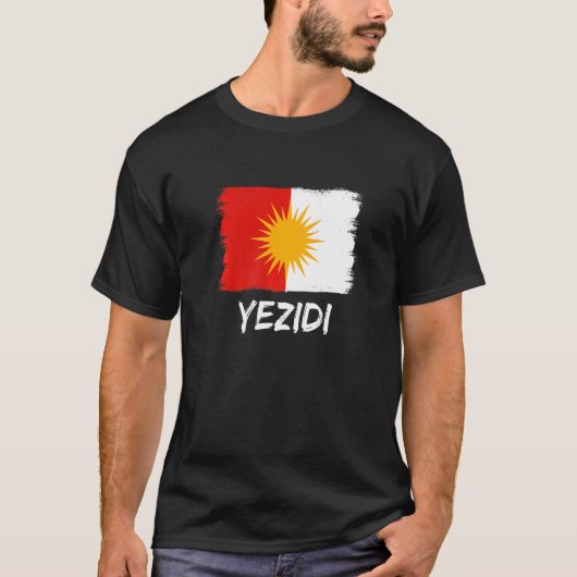 T-shirt Drapeau Yézidi Ezidi (Devant)