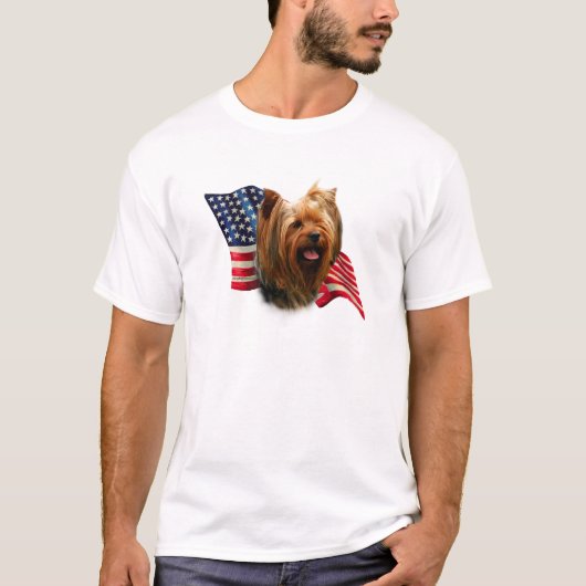 T-shirt Drapeau Yorkshire Terrier (Devant)
