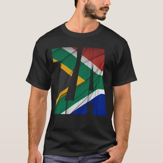 T-shirt Drapeau ZA - Afrique du Sud (Devant)