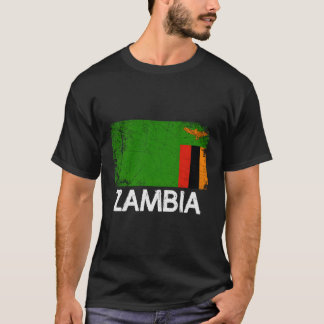 T-shirt Drapeau Zambien Fabriqué En Zambie