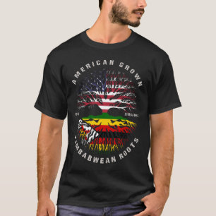 T-shirt Drapeau zimbabwéen américain
