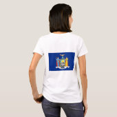 T-shirt Drapeau Zip Jogger en polaire féminin de New York, (Dos entier)