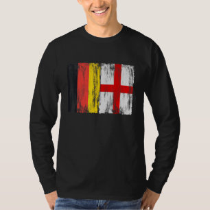 T-shirt Drapeaux Allemands Anglais Et Allemands Allemands