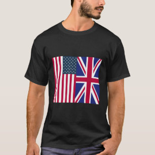 T-shirt Drapeaux américains britanniques Union Jack Uk Usa