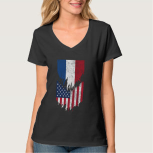 T-shirt Drapeaux américains hollandais arrachés Pays-Bas