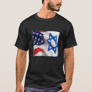 T-shirt Drapeaux américains israéliens