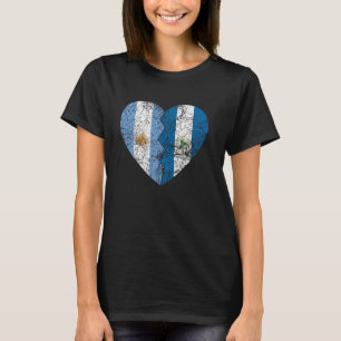 T-shirt Drapeaux argentins du Nicaragua Coeur Argentine Ni