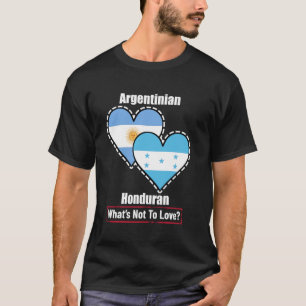 T-shirt Drapeaux Argentins Honduriens Du Cœur Qu'est-ce Qu