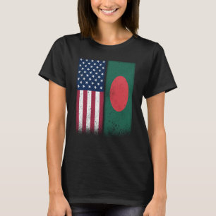 T-shirt Drapeaux bangladais bangladais américains fiers US