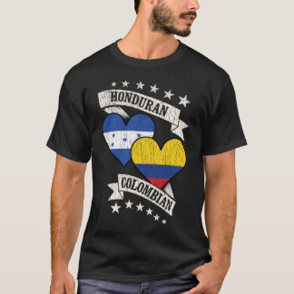 T-shirt Drapeaux cardiaques colombiens du Honduras