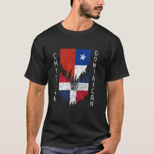 T-shirt Drapeaux chiliens dominicains arrachés Chili Domin
