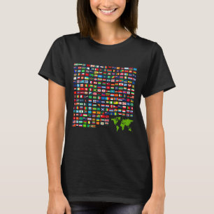 T-shirt Drapeaux cool du monde Illustration Graphic Desi