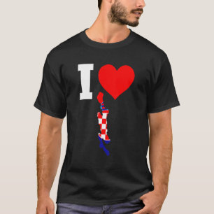 T-shirt Drapeaux Croatie pour Cres I Love Cres