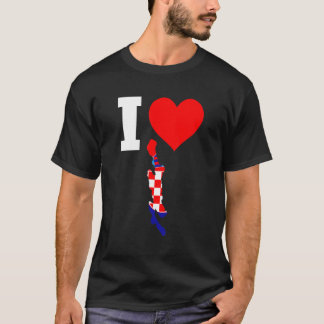 T-shirt Drapeaux Croatie pour Cres I Love Cres