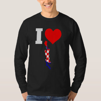 T-shirt Drapeaux Croatie pour Cres I Love Cres