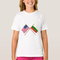 Drapeaux croisés États-Unis et Bulgarie
