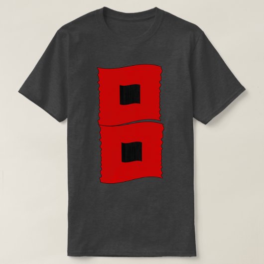 T-shirt Drapeaux d'avertissement d'ouragan Drapeaux d'orag (Design devant)