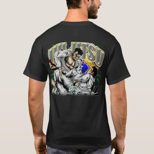 T-shirt Drapeaux de Jiu-Jitsu (Dos)