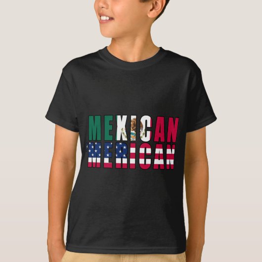 T-shirt Drapeaux de Merican de Mexicain '- (Devant)