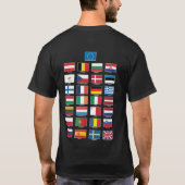 T-shirt Drapeaux de nations d'UE du jeu-concours 28 - les (Dos)