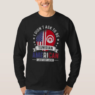 T-shirt Drapeaux de pays tunisien américain Fierté Tunisie