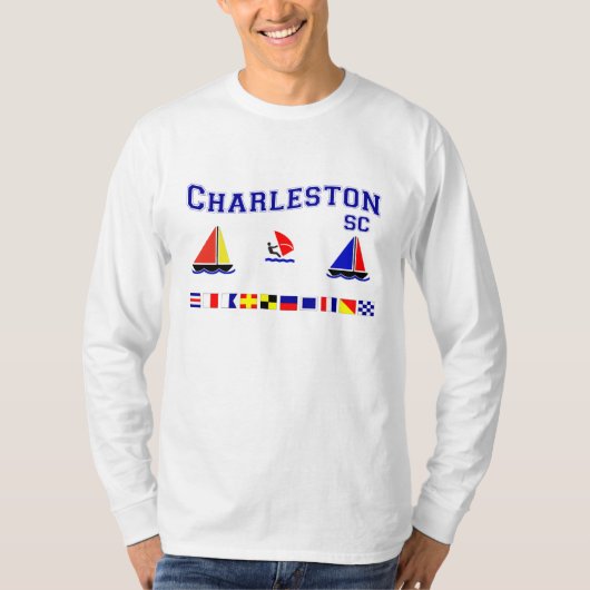 T-shirt Drapeaux de signal de Sc de Charleston (Devant)