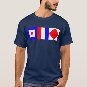 T-shirt Drapeaux de signalisation nautique WTF – Whiskey T