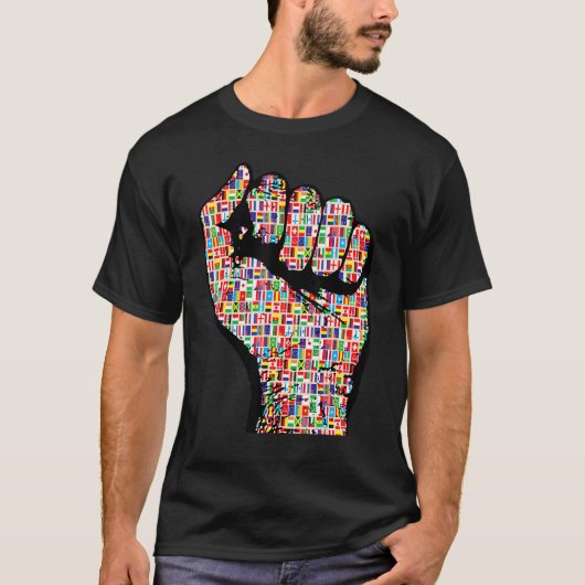 T-shirt Drapeaux Des Pays Du Monde (Devant)