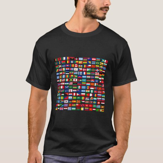 T-shirt Drapeaux Des Pays Du Monde (Devant)