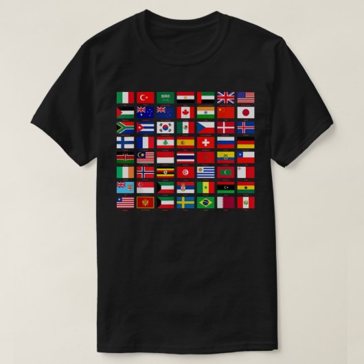 T-shirt Drapeaux des pays du monde Cool graphique D (Design devant)