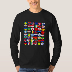 T-shirt Drapeaux Des Pays Du Monde International