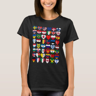T-shirt Drapeaux des pays du monde, International
