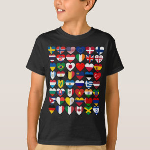 T-shirt Drapeaux des pays du monde International