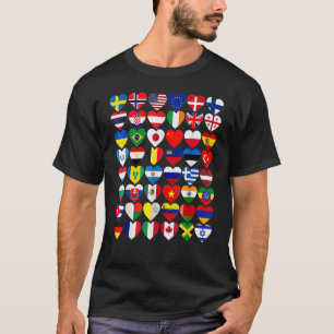 T-shirt Drapeaux des pays du monde international