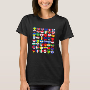 T-shirt Drapeaux Des Pays Du Monde International
