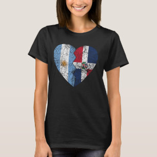 T-shirt Drapeaux dominicains argentins Argentine Dominicai