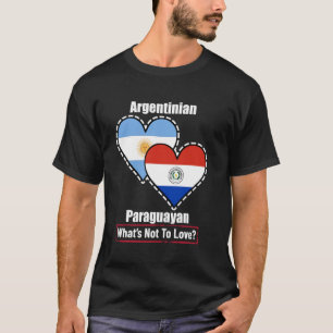 T-shirt Drapeaux Du Cœur Argentin Paraguayen Qu'est-ce Qu'