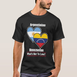 T-shirt Drapeaux Du Cœur Argentin Vénézuélien Qu'est-ce Qu