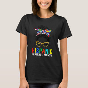 T-shirt Drapeaux du Mois du patrimoine hispanique Bun Mess