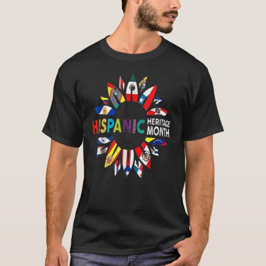 T-shirt Drapeaux du Mois du Patrimoine Hispanique Tourneso (Devant)
