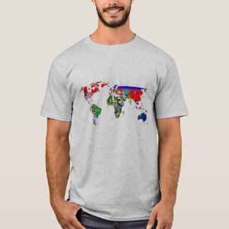 T-shirt Drapeaux du monde