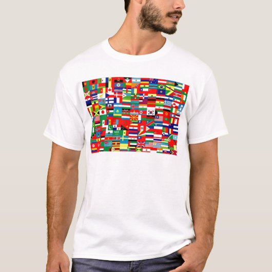 T-SHIRT DRAPEAUX DU MONDE (Devant)
